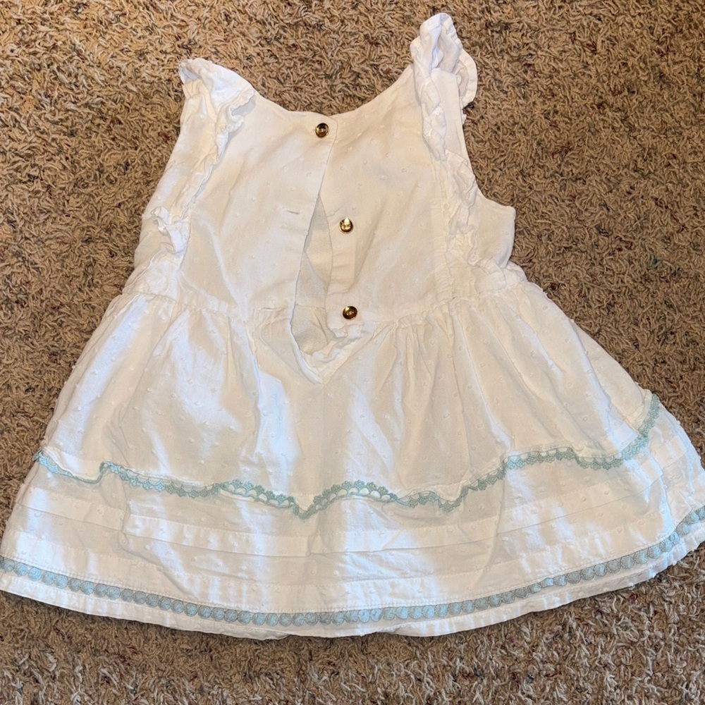 Artisan NY White and Blue Kids Sleeveless Dress Girls Size 4T​​​ - Picture 2 of 4